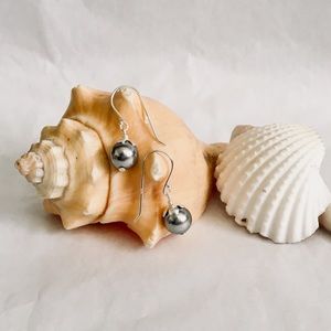 🎁 Silver Round Earrings with Pearl from Swarovski®